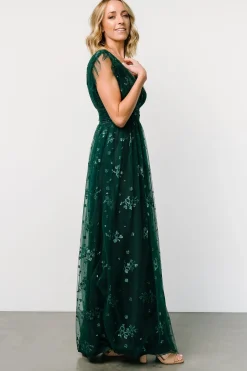 Online Baltic Born Natalia Floral Embellished Maxi Dress | Emerald