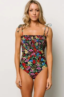 Online Baltic Born Nikki Smocked One Piece | Black Floral