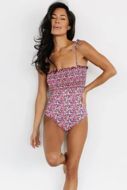 Clearance Baltic Born Nikki Smocked One Piece | Neon Floral