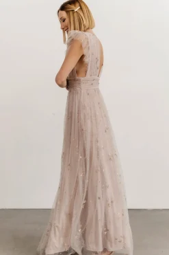 Clearance Baltic Born Nova Shimmer Maxi Dress | Dusty Lilac