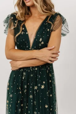 Clearance Baltic Born Nova Shimmer Maxi Dress | Green + Gold