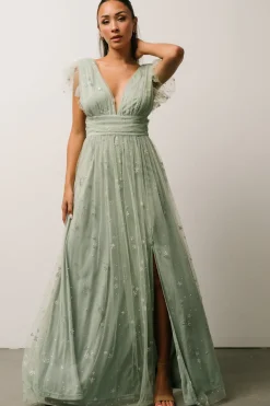 Fashion Baltic Born Nova Shimmer Maxi Dress | Sage + Silver