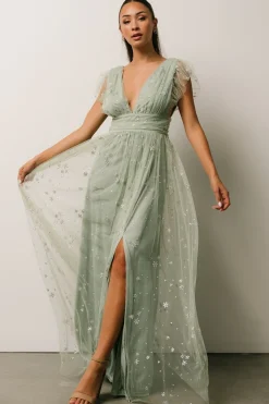 Fashion Baltic Born Nova Shimmer Maxi Dress | Sage + Silver
