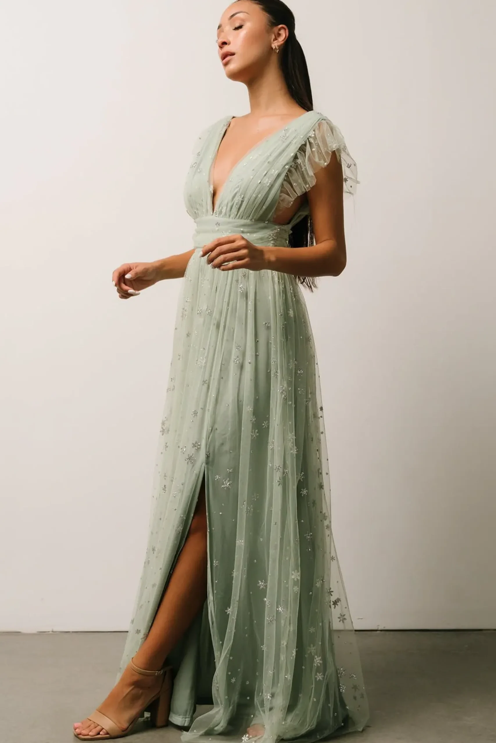 Fashion Baltic Born Nova Shimmer Maxi Dress | Sage + Silver