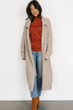 Sale Baltic Born Oakley Long Cardigan | Oatmeal