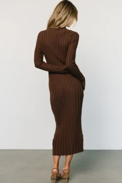 Outlet Baltic Born Oliver Ribbed Sweater Dress | Chocolate