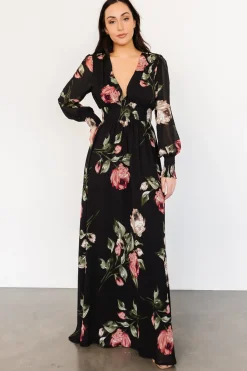 Best Baltic Born Olivia Maxi Dress | Black Rose Floral