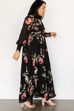 Best Baltic Born Olivia Maxi Dress | Black Rose Floral