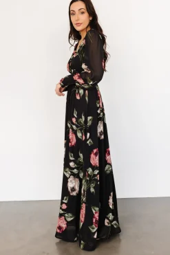 Best Baltic Born Olivia Maxi Dress | Black Rose Floral