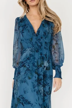 Outlet Baltic Born Olivia Maxi Dress | Deep Blue Floral