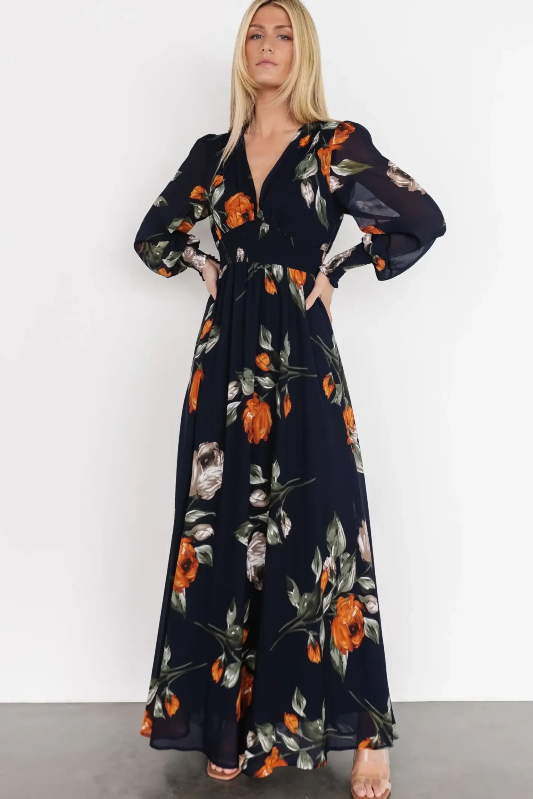 Outlet Baltic Born Olivia Maxi Dress | Midnight Navy Floral