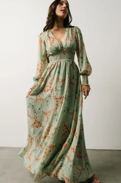 Discount Baltic Born Olivia Maxi Dress | Sage + Peach Floral