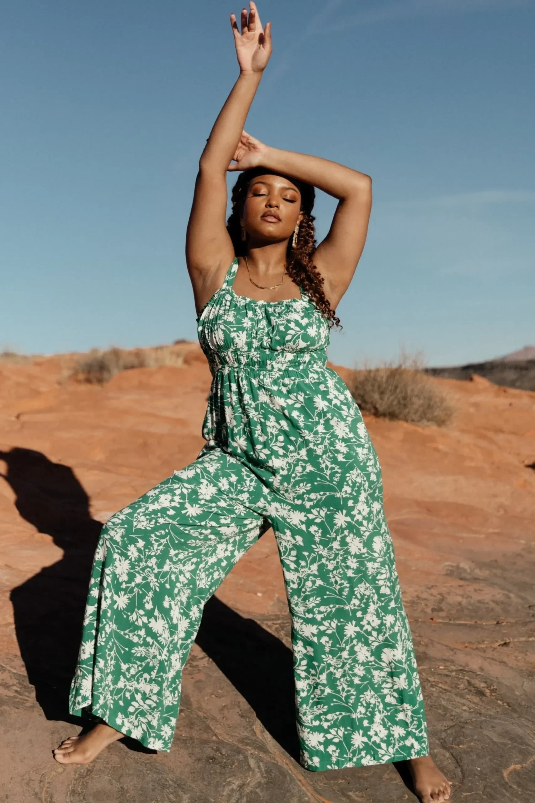 Discount Baltic Born Palisades Tank Jumpsuit | Green Print