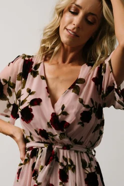 Best Baltic Born Parisian Velvet Maxi Dress | Blush Rose Floral