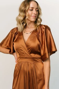 Online Baltic Born Pasadena Satin Dress | Copper
