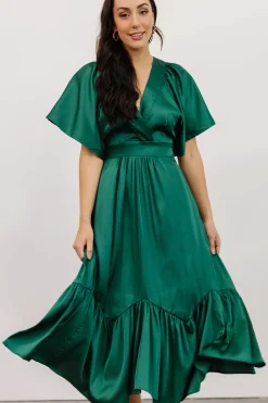 Fashion Baltic Born Pasadena Satin Dress | Green