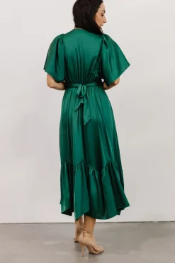 Fashion Baltic Born Pasadena Satin Dress | Green