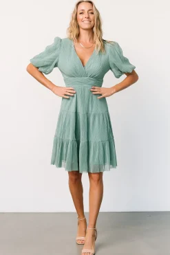 Online Baltic Born Patrice Short Dress | Dusty Green