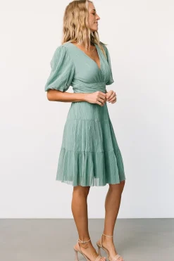 Online Baltic Born Patrice Short Dress | Dusty Green