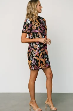 Clearance Baltic Born Patricia Sequin Short Dress | Black