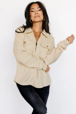 Fashion Baltic Born Patrick Half Zip Pullover | Honey