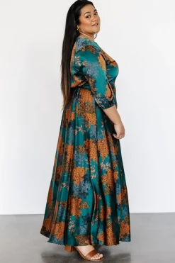 Online Baltic Born Paula Satin Maxi Dress | Jade Multi