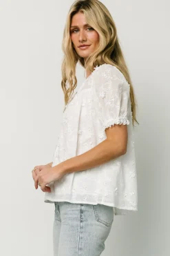 Sale Baltic Born Pauline Embossed Top | Off White
