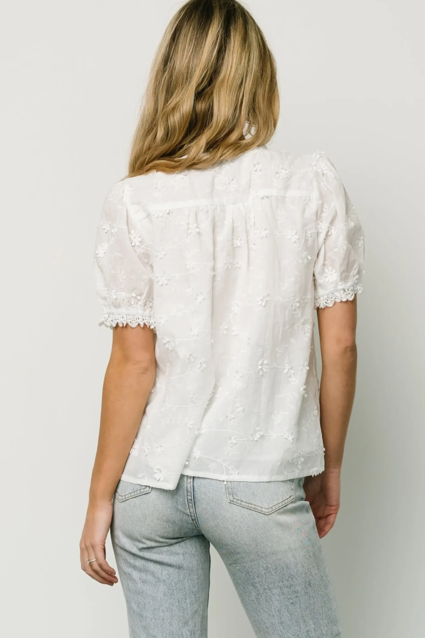 Sale Baltic Born Pauline Embossed Top | Off White