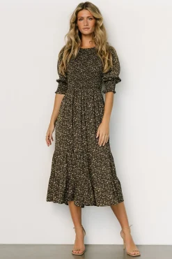 Discount Baltic Born Pele Tiered Midi Dress | Vintage Blue Floral