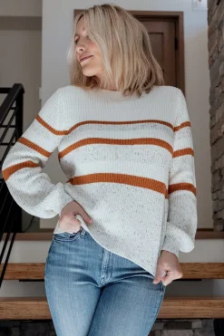 Clearance Baltic Born Peyton Striped Sweater | Cream + Camel