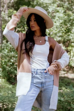 Clearance Baltic Born Pierson Color Block Cardigan | Camel