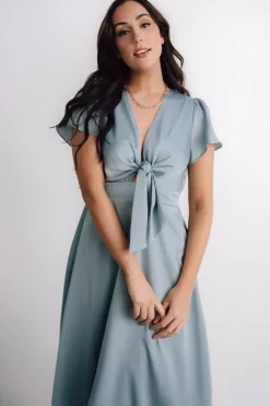 Online Baltic Born Poppy Satin Midi Dress | Light Blue