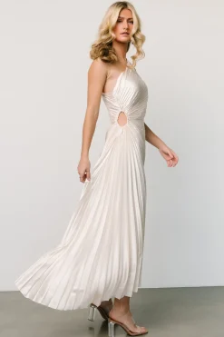 Best Baltic Born Presley One Shoulder Pleated Dress | Pearl