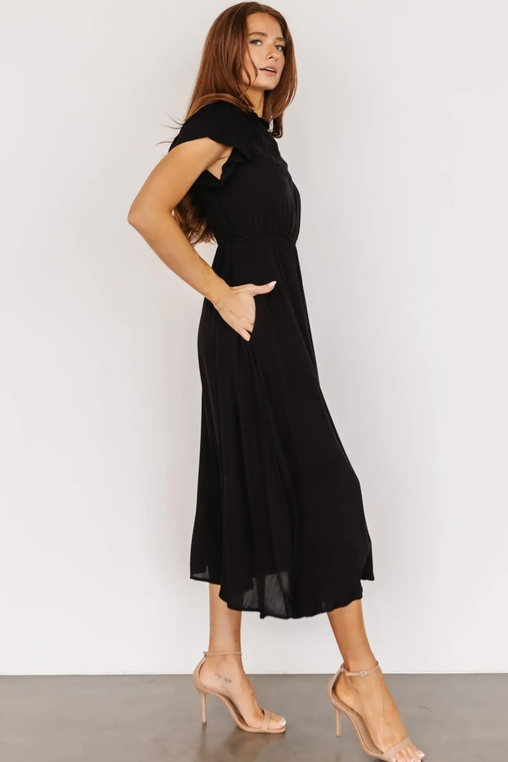 Discount Baltic Born Prestyn Midi Dress | Black