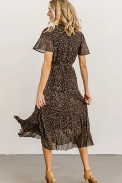 New Baltic Born Prim Pleated Dress | Black Print
