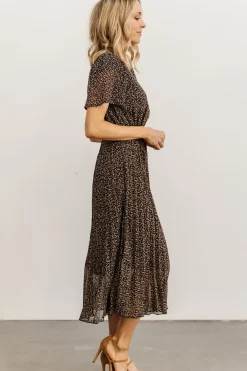 New Baltic Born Prim Pleated Dress | Black Print