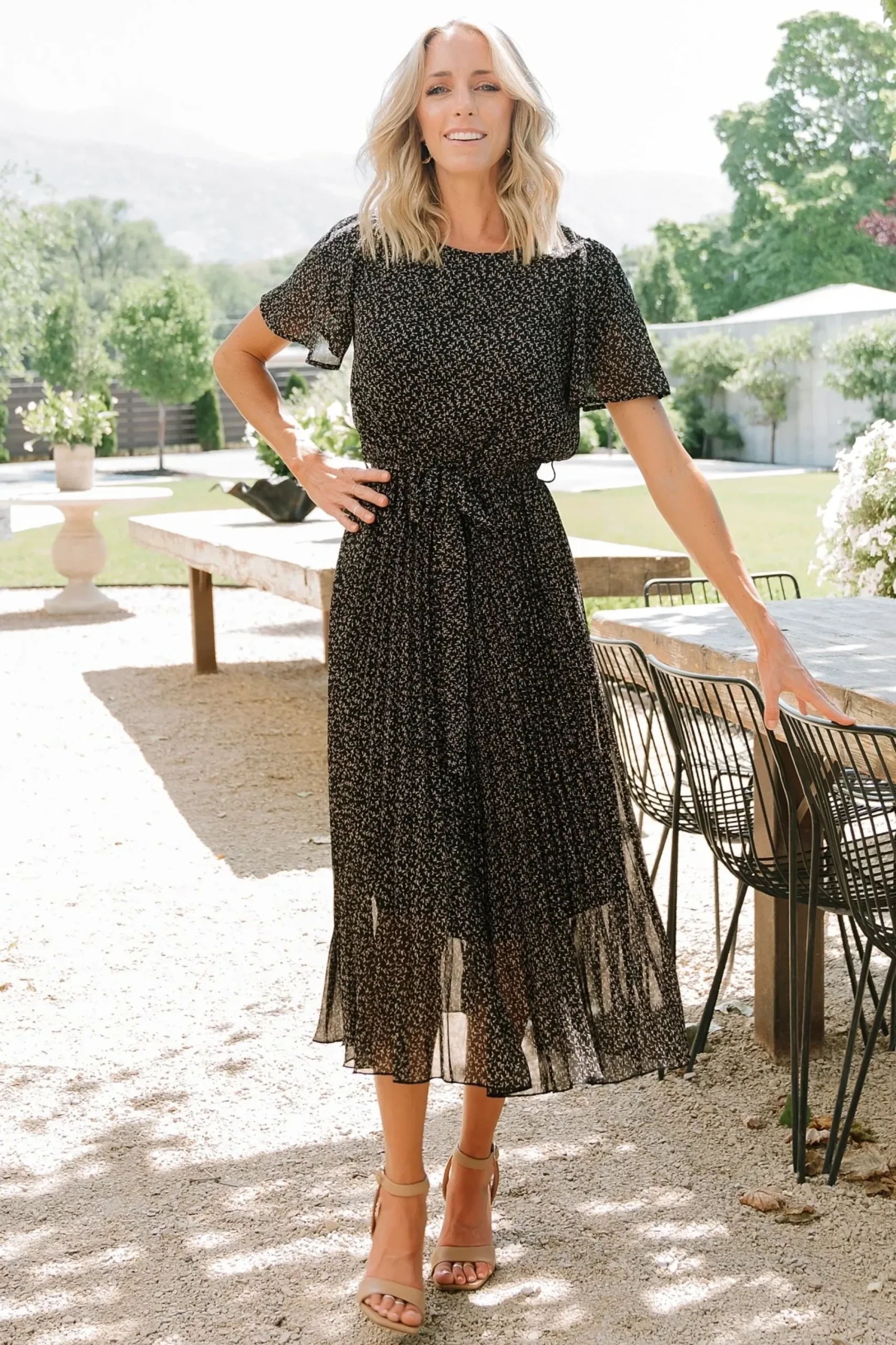 Clearance Baltic Born Prim Pleated Dress | Green Print