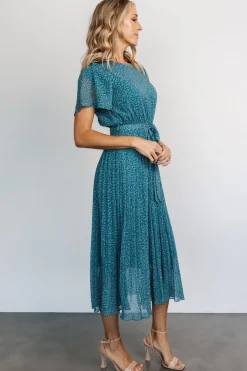Clearance Baltic Born Prim Pleated Dress | Persian Blue Print