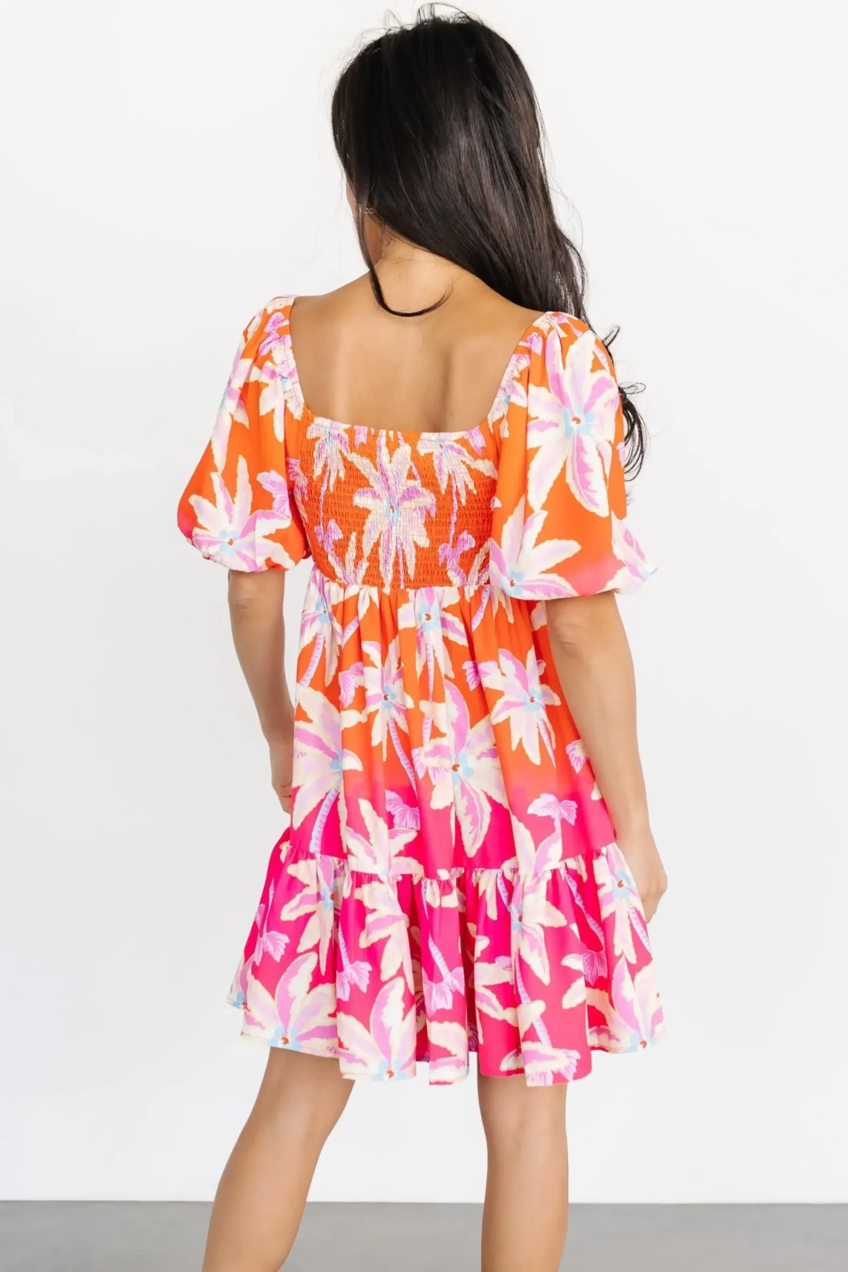 New Baltic Born Primavera Short Dress | Orange + Pink Multi