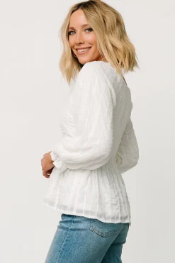 Fashion Baltic Born Priscilla Embroidered Top | Ivory