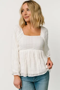 Fashion Baltic Born Priscilla Embroidered Top | Ivory