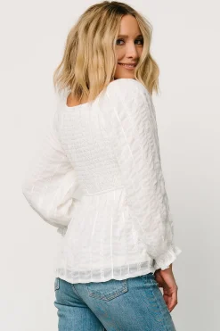 Fashion Baltic Born Priscilla Embroidered Top | Ivory