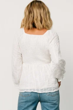 Fashion Baltic Born Priscilla Embroidered Top | Ivory