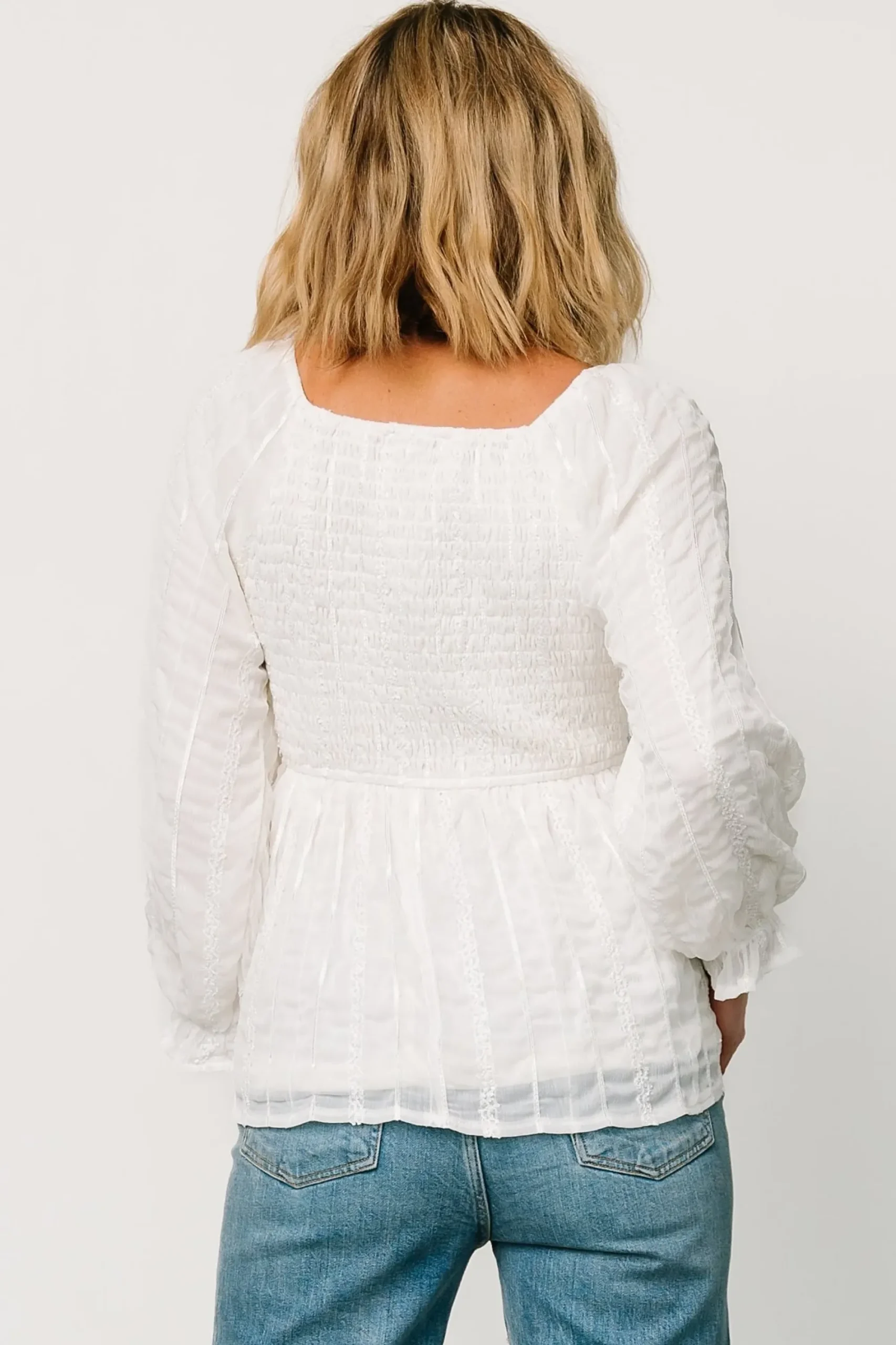 Fashion Baltic Born Priscilla Embroidered Top | Ivory