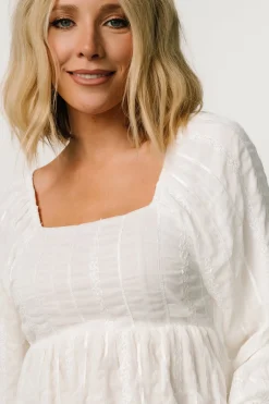 Fashion Baltic Born Priscilla Embroidered Top | Ivory