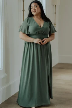 New Baltic Born Ramona Maxi Dress | Dark Sage