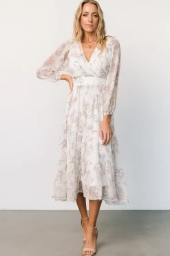 Clearance Baltic Born Raven Midi Dress | Off White Floral