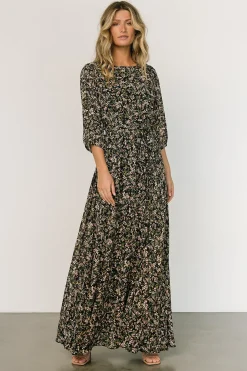 Hot Baltic Born Rebecca Maxi Dress | Black Floral