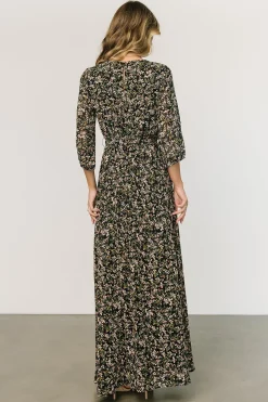 Hot Baltic Born Rebecca Maxi Dress | Black Floral