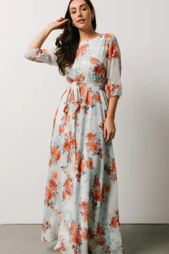 Online Baltic Born Rebecca Maxi Dress | Blue + Coral Blossom